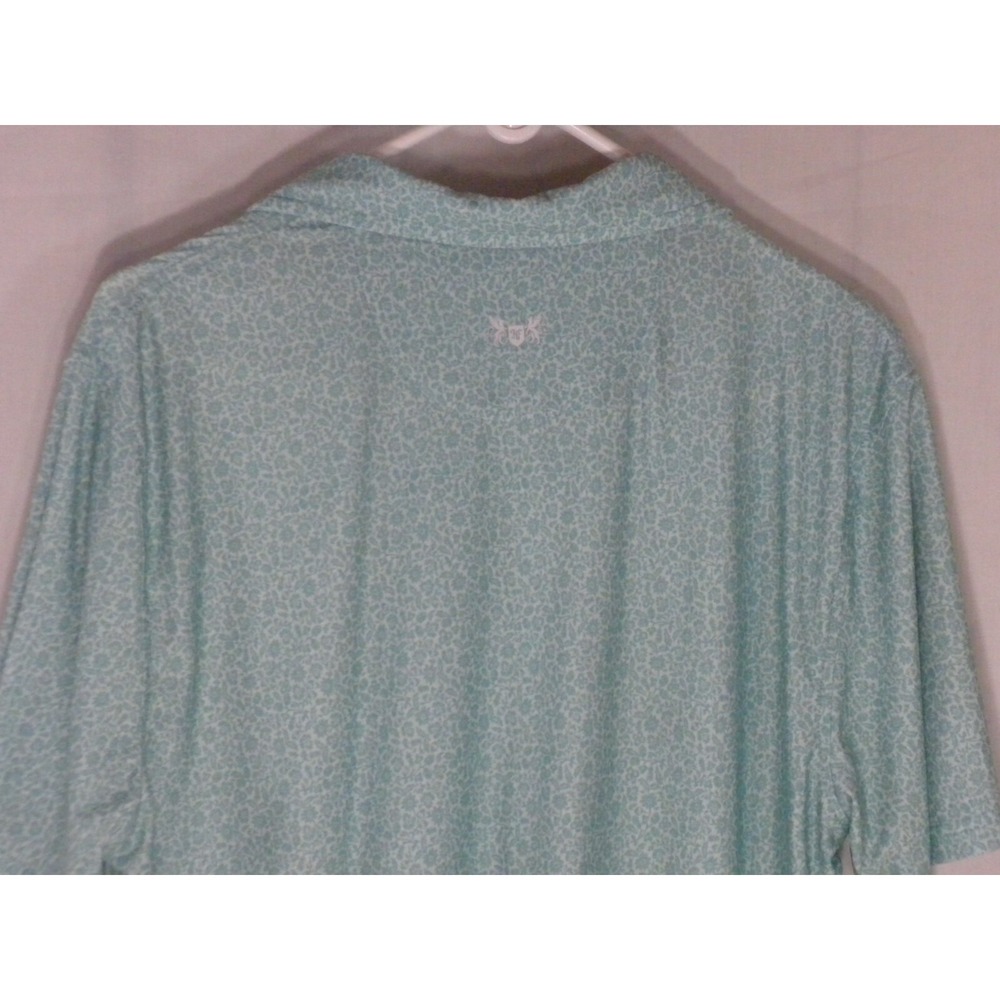 Hickey Freeman Polo Shirt‎ Mens M Green Floral Luxury Golf Ivy Prep Short Sleeve - Picture 6 of 11